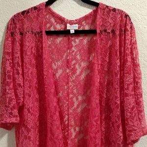 NWT LuLaRoe Lace Lindsay Hi-Low Kimono Size Small